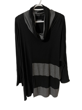 Kokomarina Black and Grey Cowl Neck Tunic Size 3